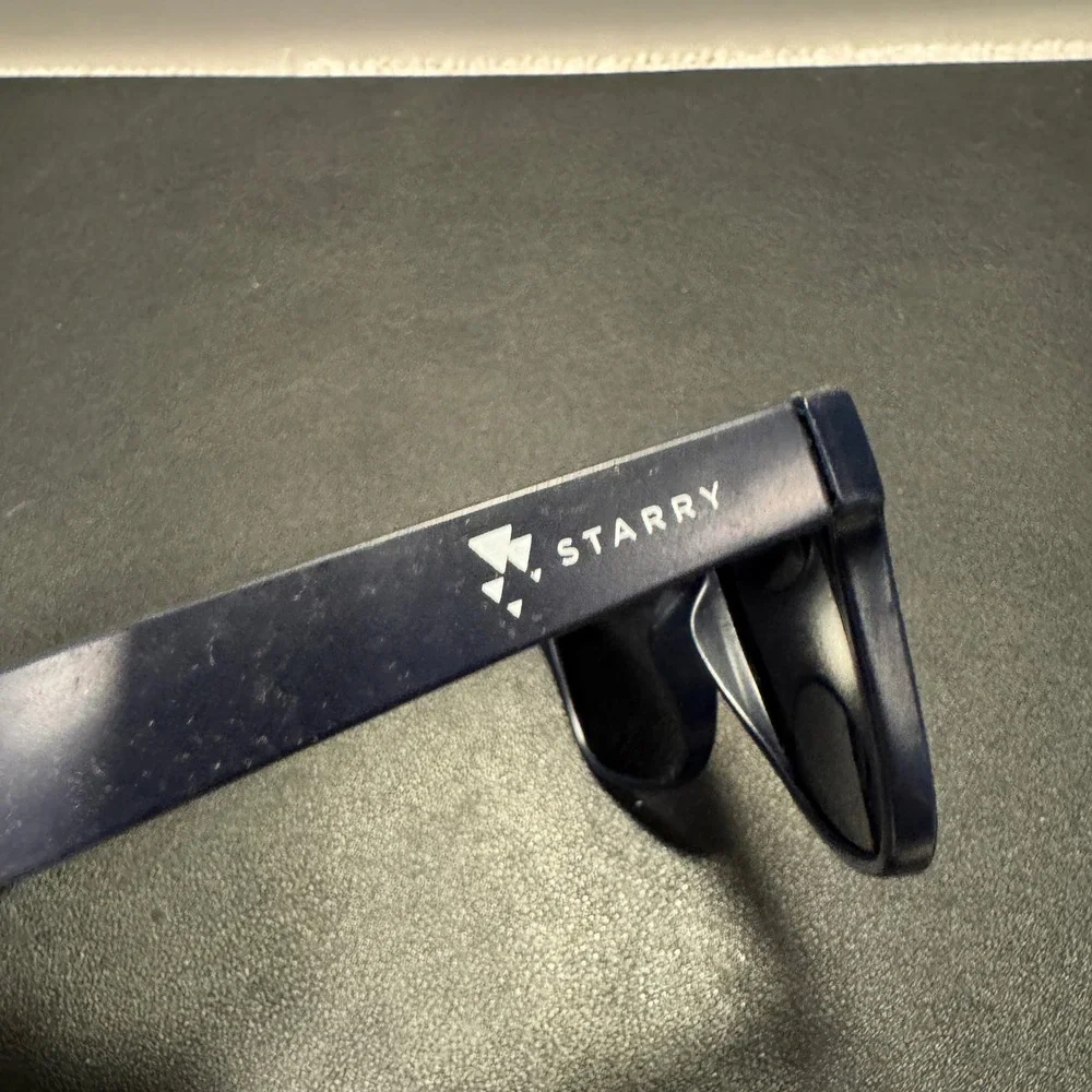 Starry Sunglasses Unisex OS Navy Blue Plastic Wayfarer Promotional Summer Beach